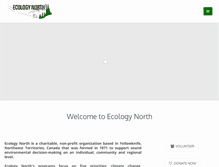 Tablet Screenshot of ecologynorth.ca